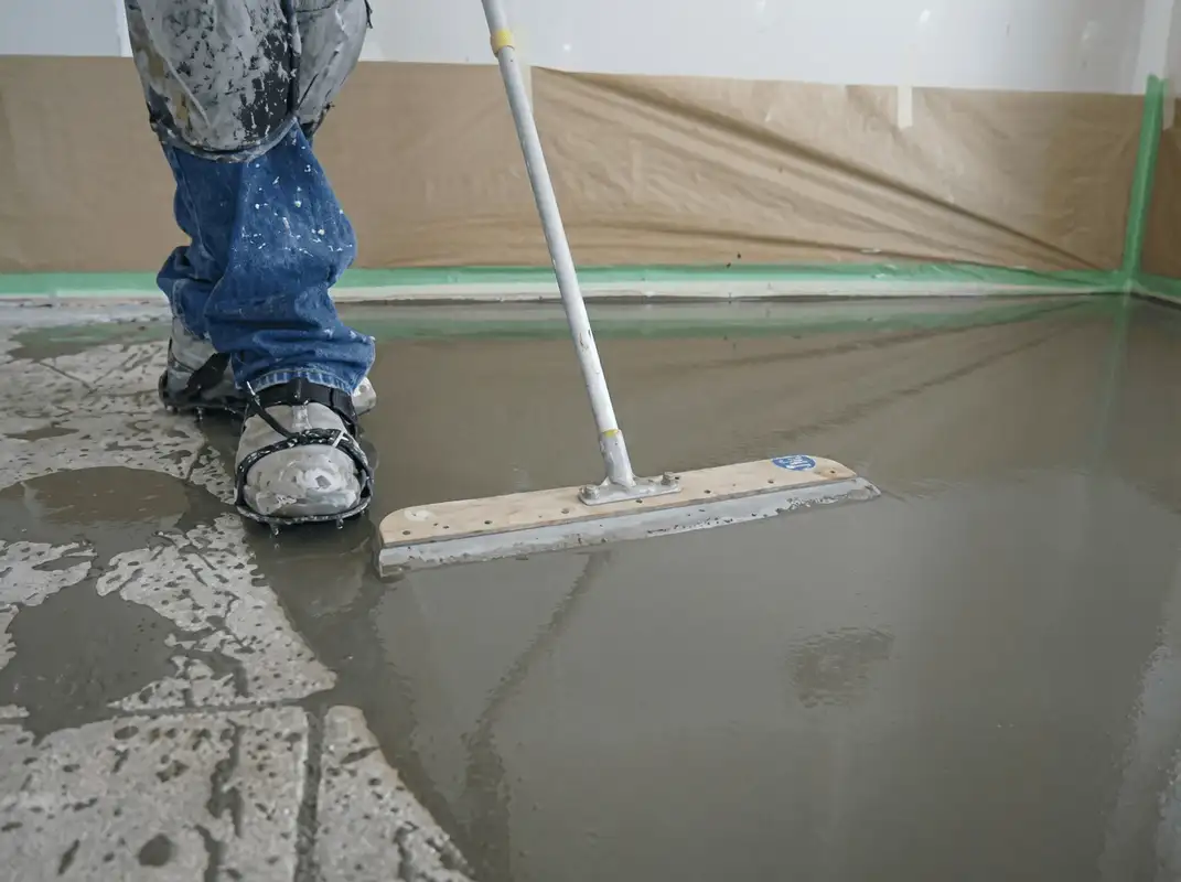 Uneven floor being professionally repaired in San Diego, CA